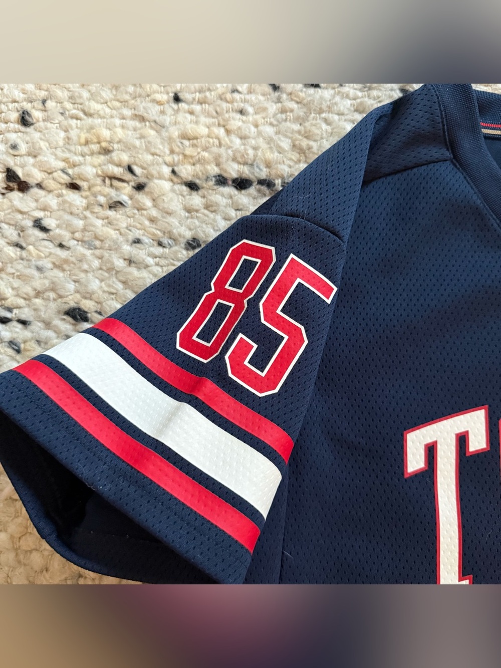 Tommy Jeans Womens Cropped Jersey M Blue Red - Picture 4 of 8